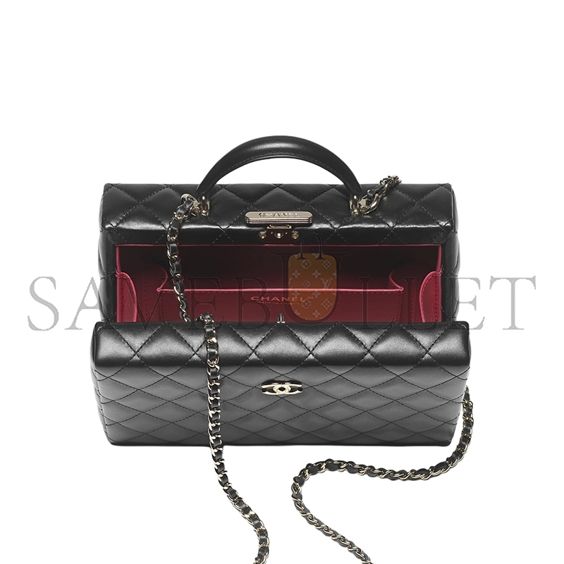 CHANEL MASTER 24K LAMBSKIN QUILTED BOX BAG AS5168 (22*15*7.5cm)